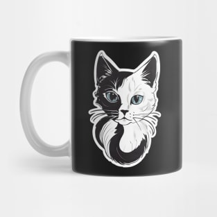 Black and White Cat Mug